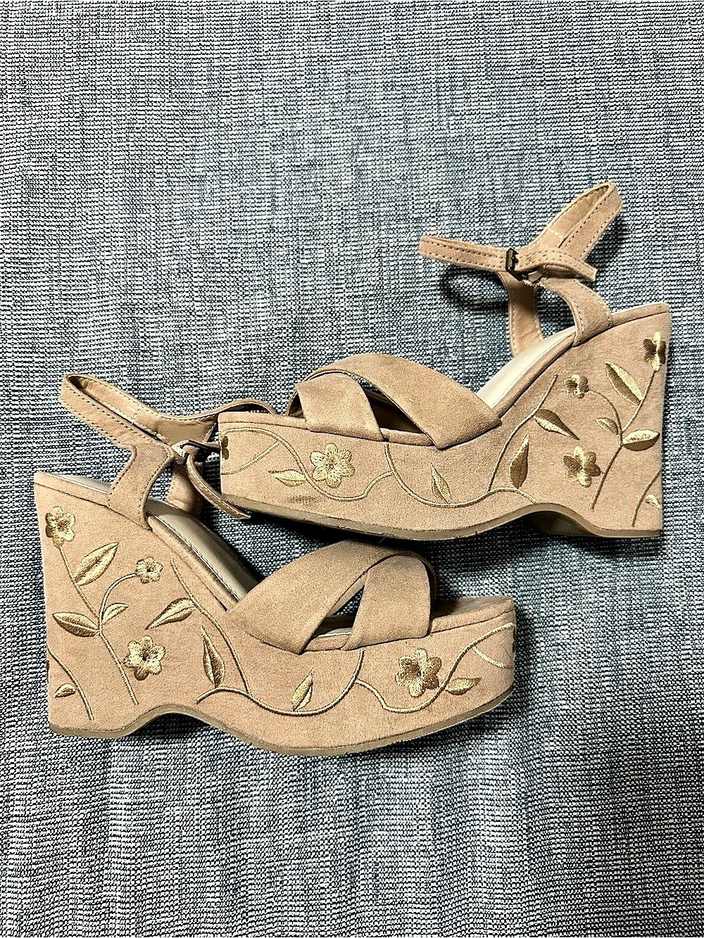 Floral Wedge Sandals